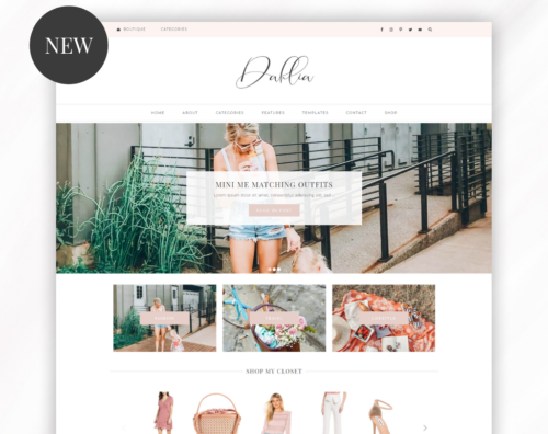 wordpress theme feminine pink
